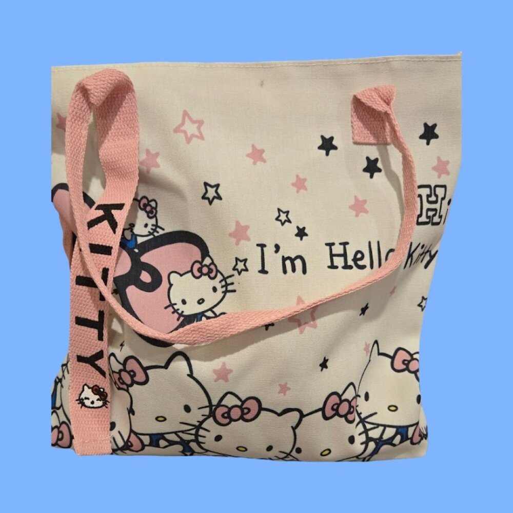 Hello Kitty Tote zipper Bag~ New!  12 in x 12 in.